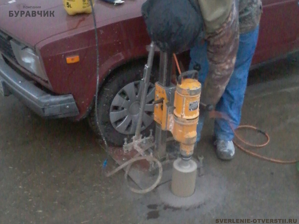 Алмазное бурение под ограждения